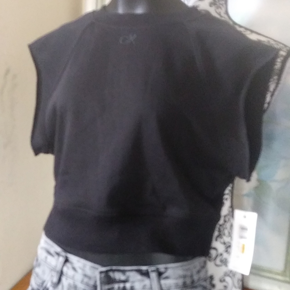 Calvin Klein black crop top size S